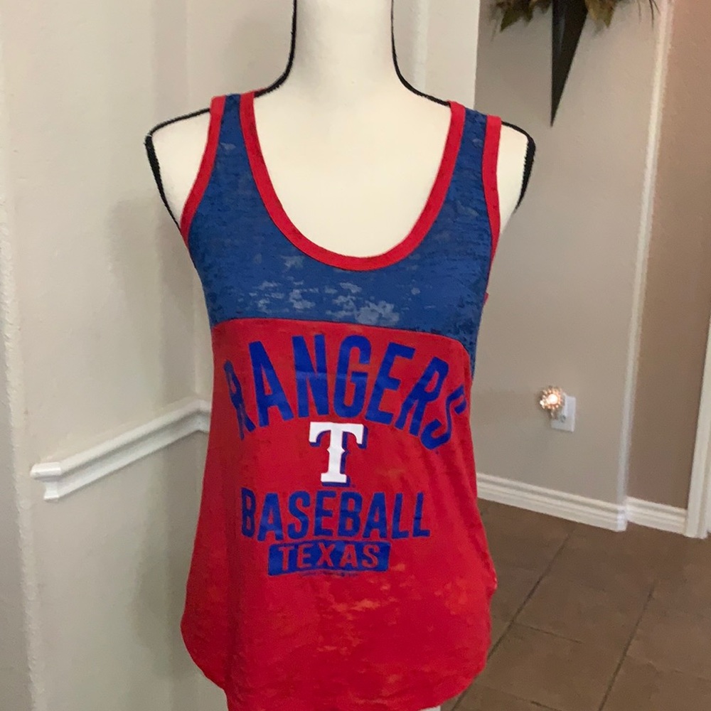 Campus Lifestyle red/blue TX Rangers tank top Size M